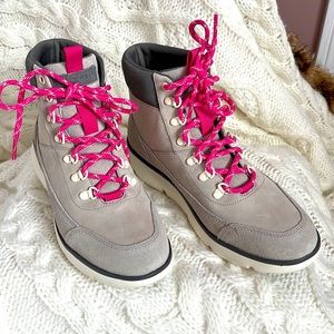 Cole Haan Zerogrand Omni Leather and Suede Lace-Up Hiker Boots - Size 7 , NEW